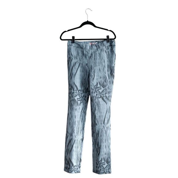 NWT Urban Outfitters Womens Nyx Wood Zip Hem Trouser Pants Blue Black Size M - Picture 2 of 12